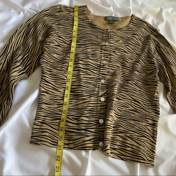 Vintage SML Design Tiger Print Cardigan - Picture 4 of 9